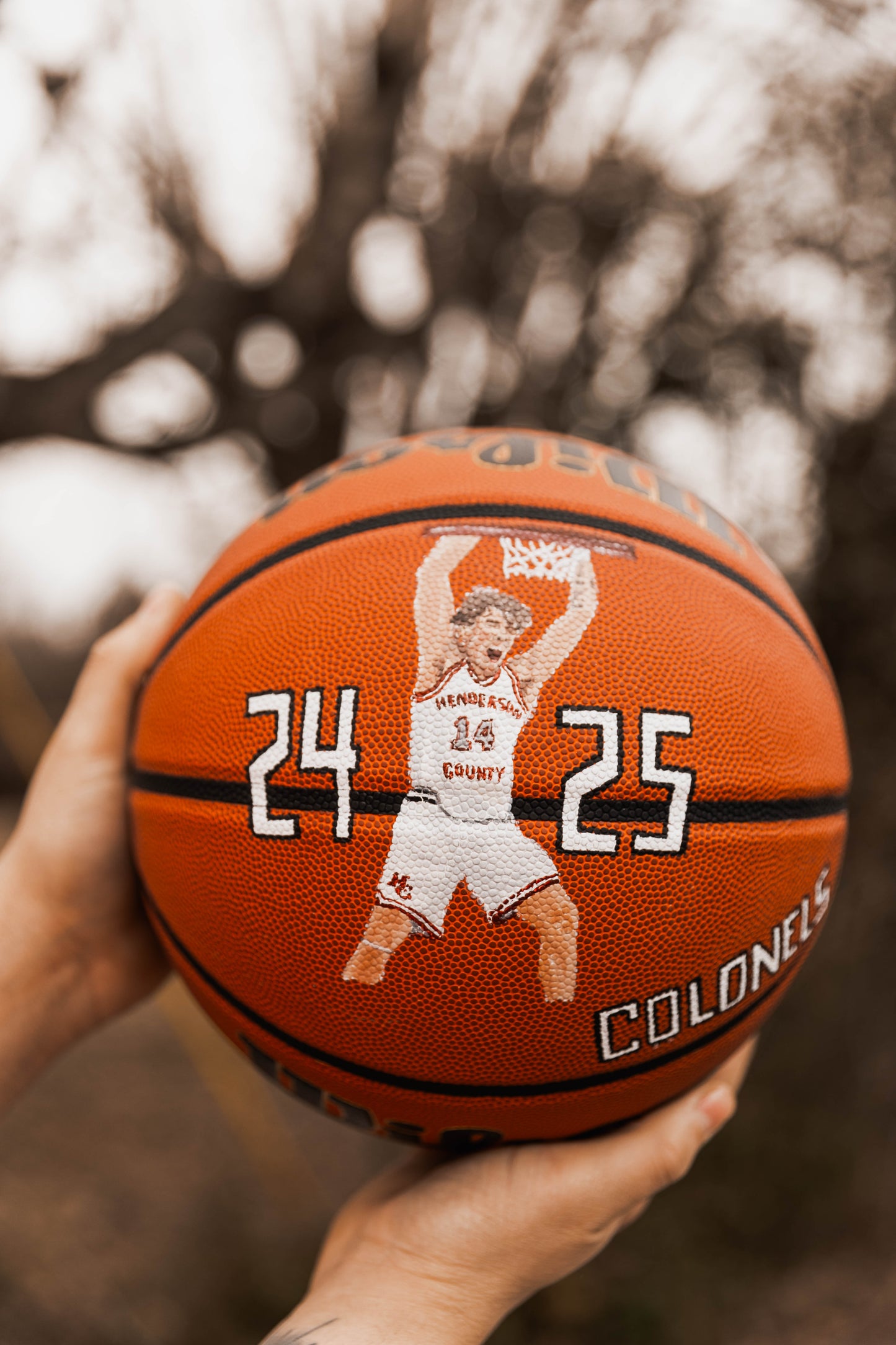 Hand Painted Basketball