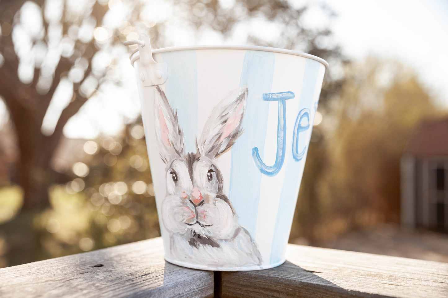 Hand Painted Easter Bucket