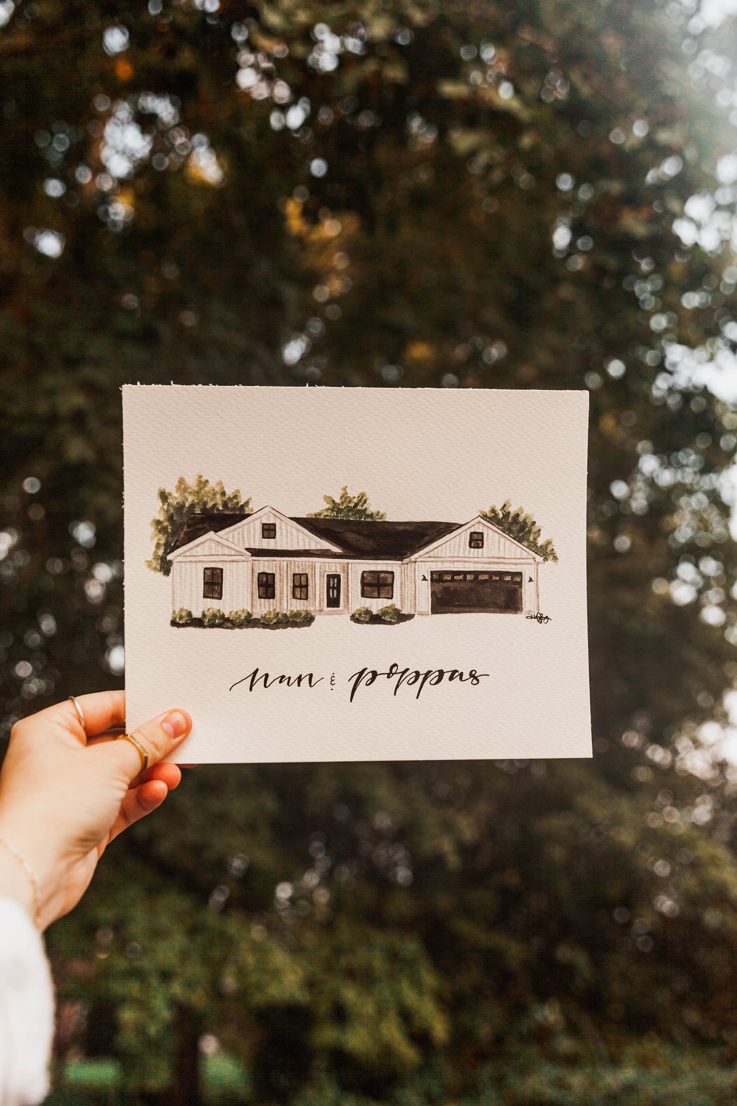 Watercolor House Portrait