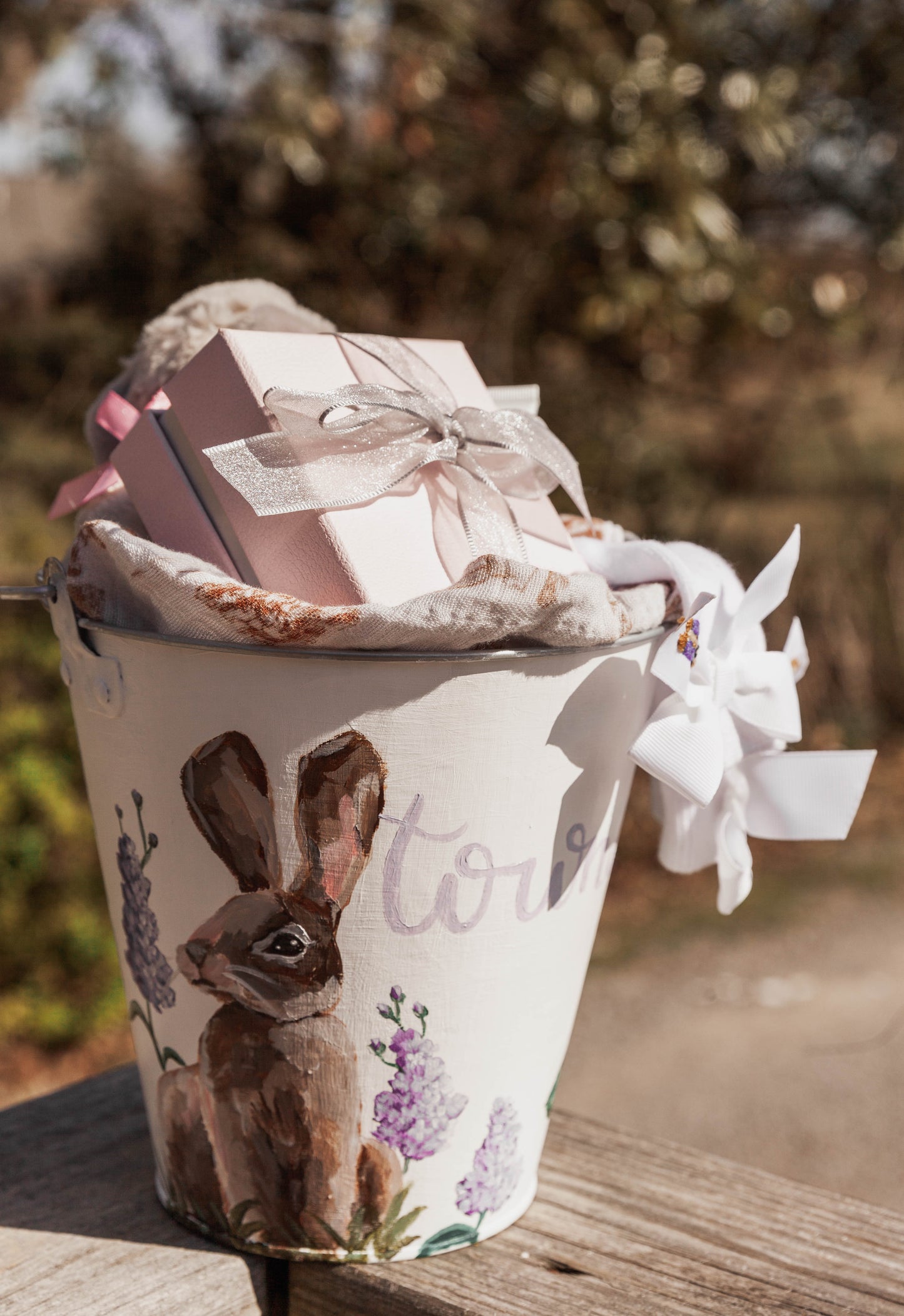 Hand Painted Easter Bucket