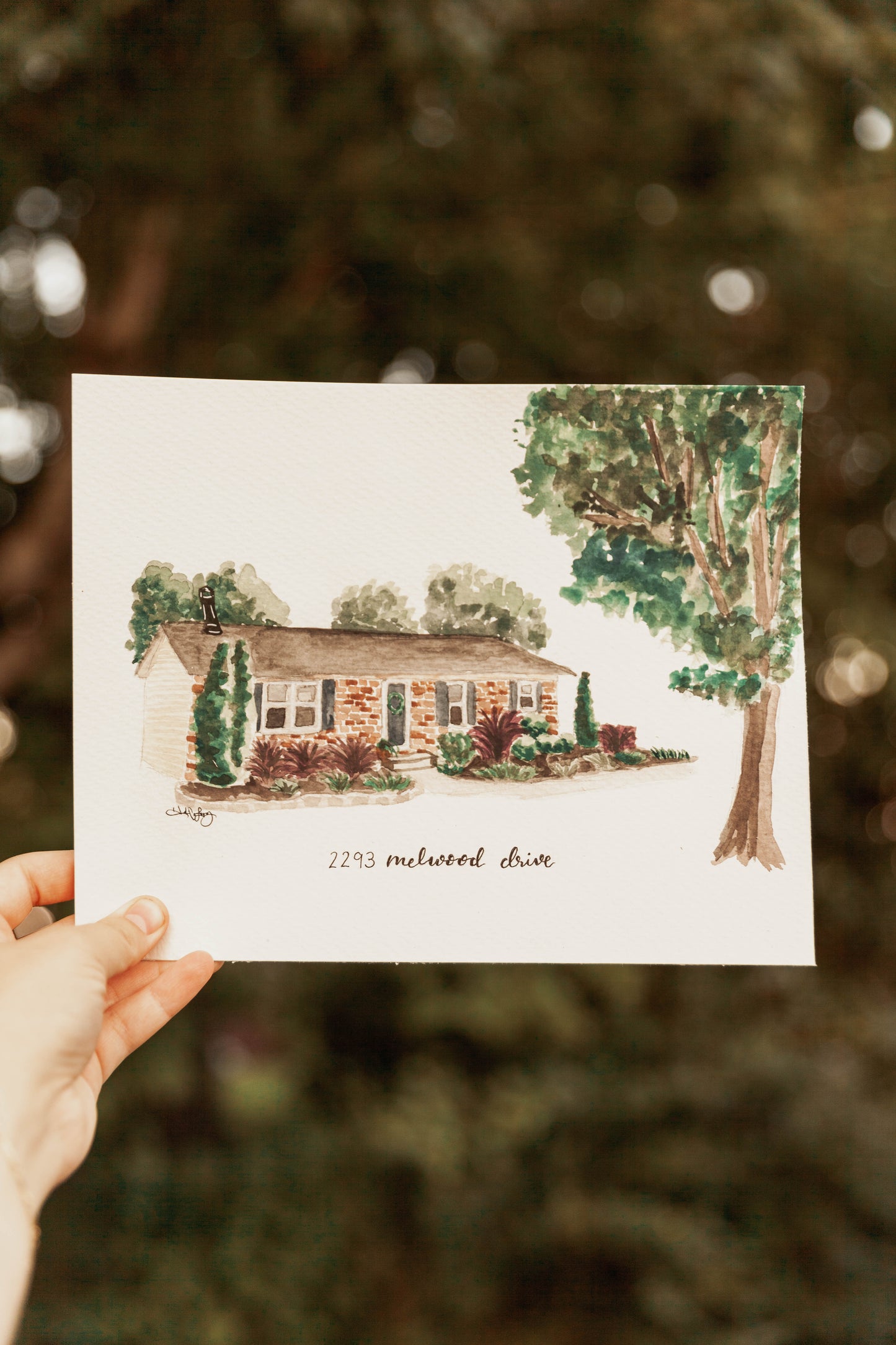 Watercolor House Portrait