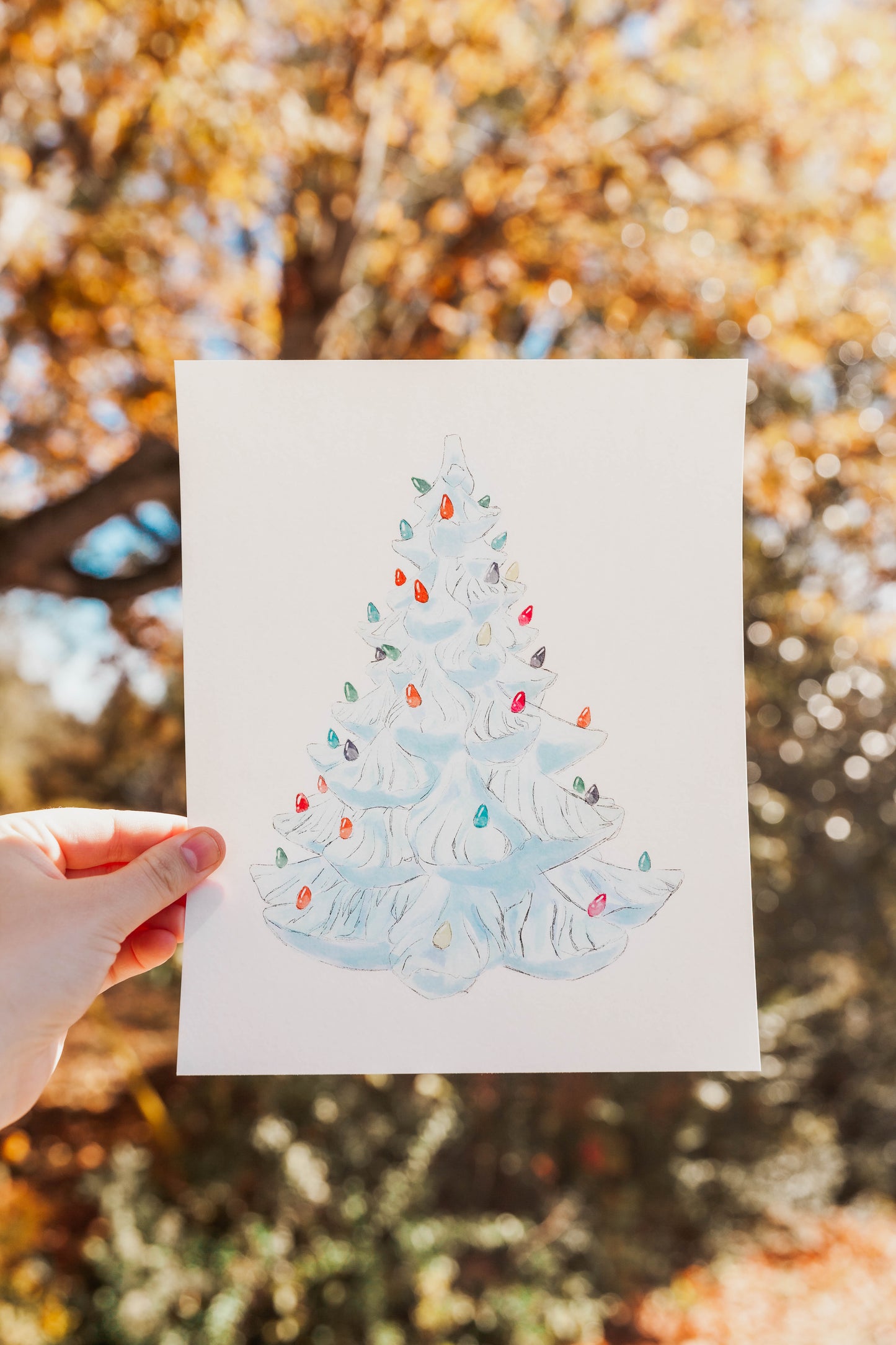 Classic Ceramic Christmas Tree Print