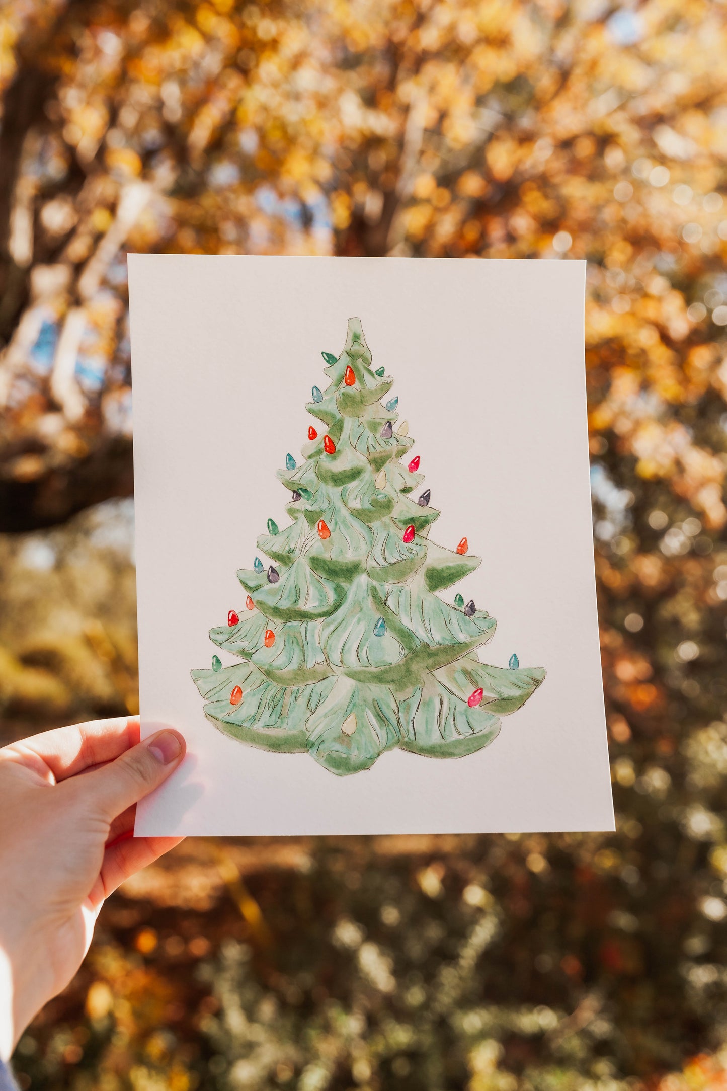 Classic Ceramic Christmas Tree Print