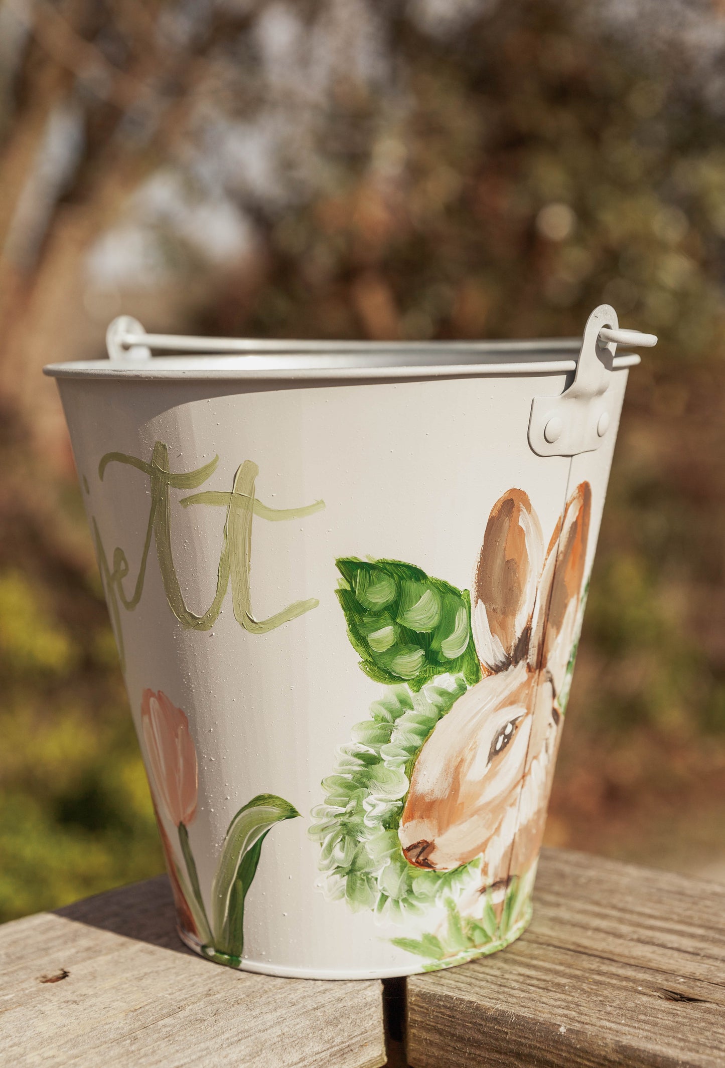 Hand Painted Easter Bucket