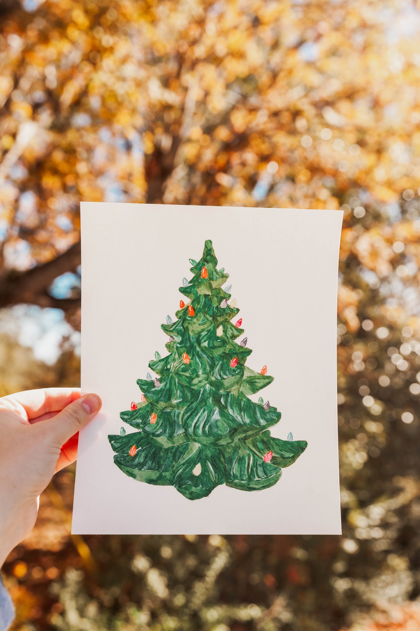 Classic Ceramic Christmas Tree Print