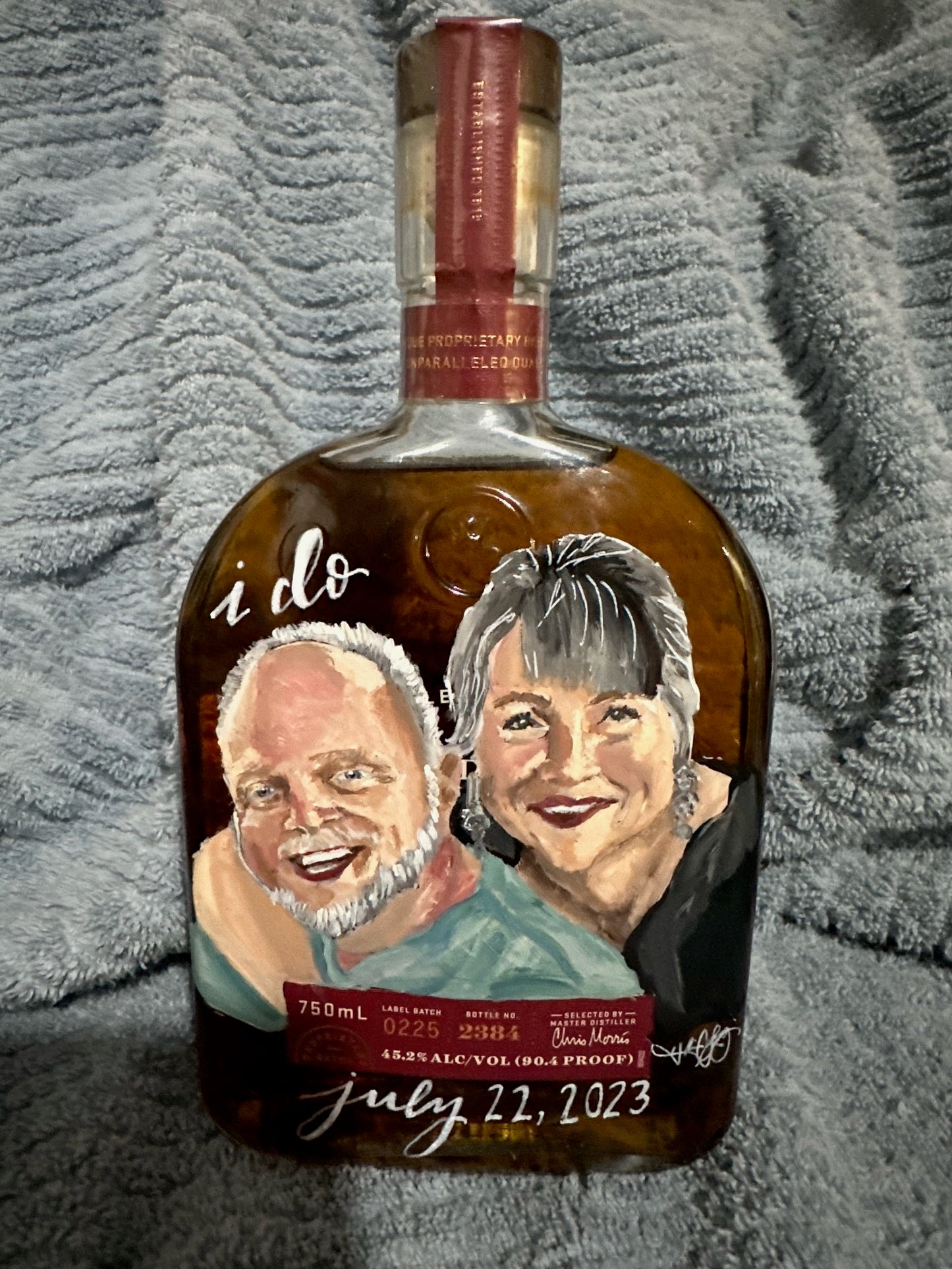 Hand Painted Bourbon Bottle