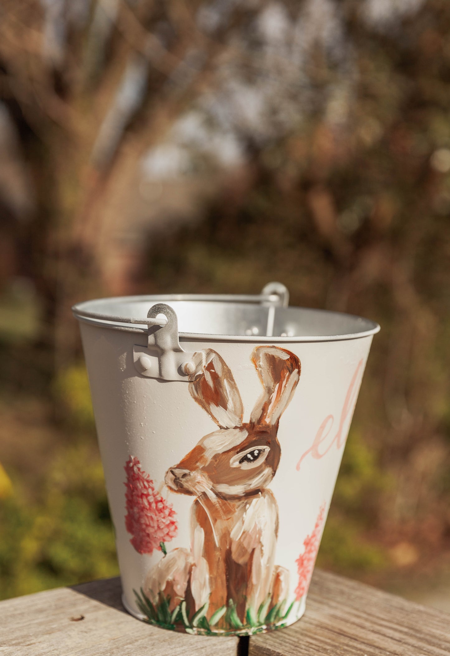 Hand Painted Easter Bucket