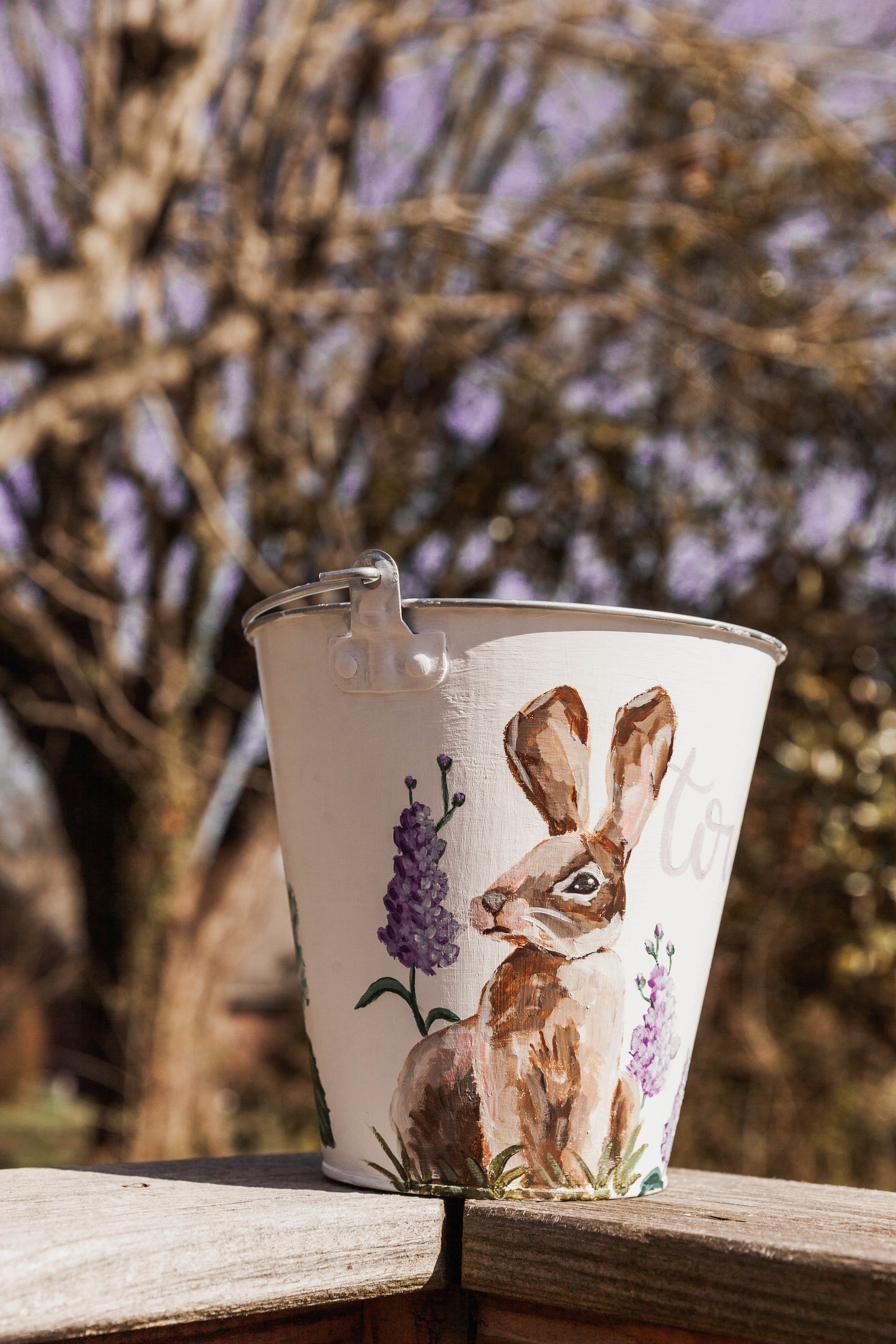 Hand Painted Easter Bucket